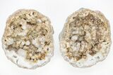 Keokuk Quartz Geode with Calcite Crystals - Iowa #215042-1